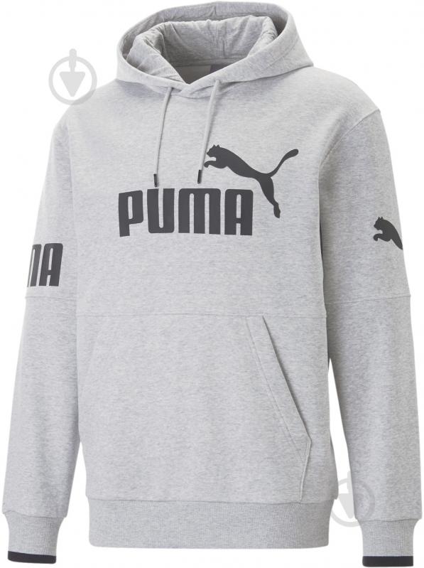 Джемпер Puma PUMA POWER COLORBLOCK HOODIE TR 67332504 р.S серый - фото 1