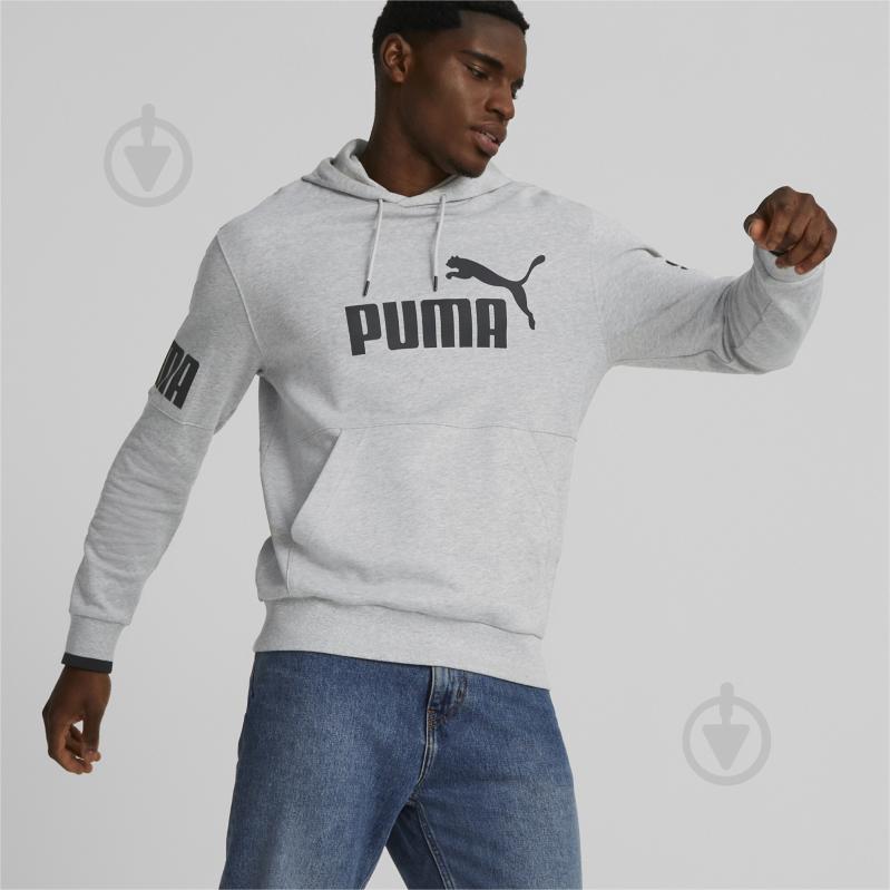 Джемпер Puma PUMA POWER COLORBLOCK HOODIE TR 67332504 р.S серый - фото 3