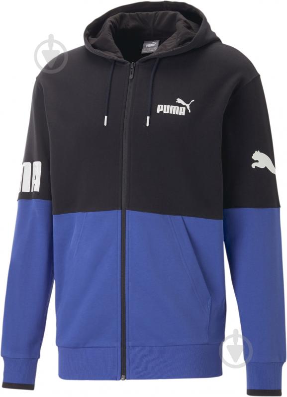 Джемпер Puma PUMA POWER COLORBLOCK FULL-ZIP HOODIE TR 67332792 р. XXL синій - фото 1