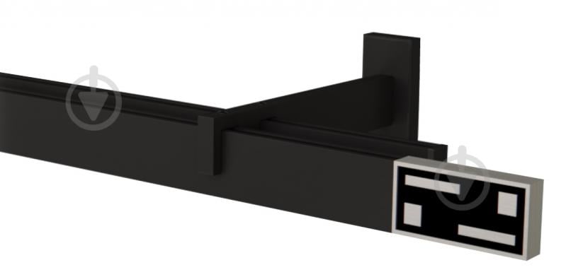 Комплект карниза Quadrum G-TECH двойной 17/350 см черный с белыми крючками - фото 1 Комплект карниза Quadrum G-TECH двойной 17/350 см черный с белыми крючками - фото 1