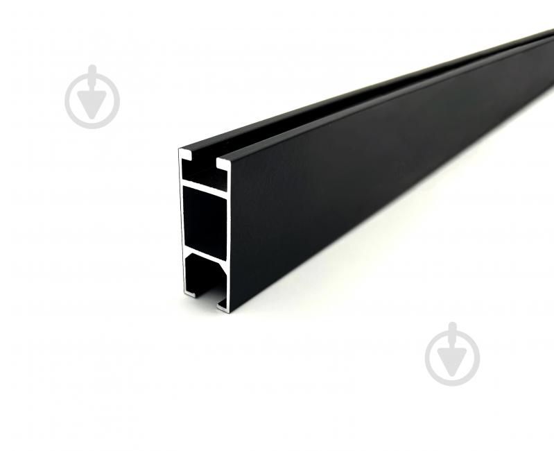 Комплект карнизу Quadrum G-TECH одинарний 9/160 см чорний/сталь з білими гачками - фото 6