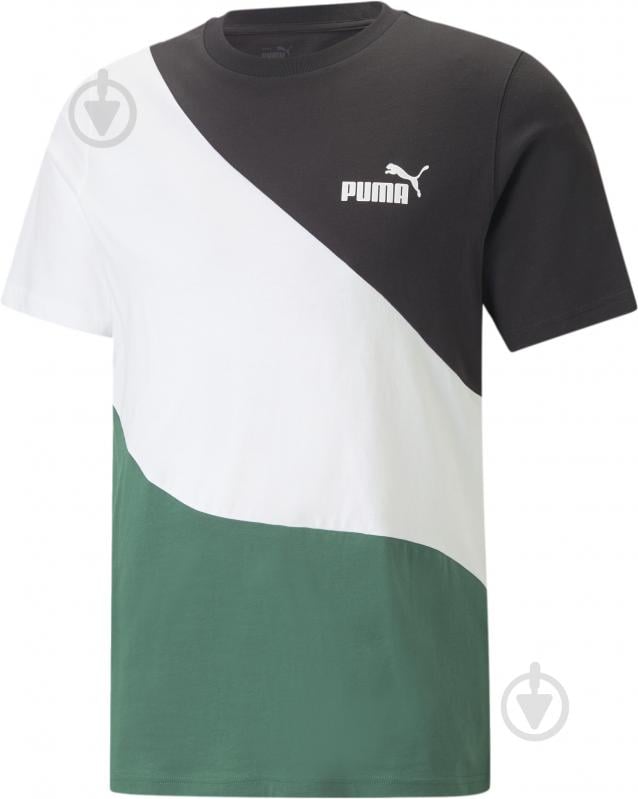 Футболка Puma POWER CAT TEE 67338037 р.L зеленый - фото 1