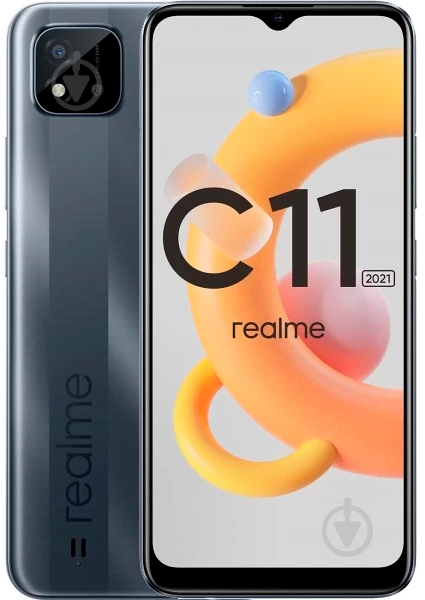 Смартфон realme C11 2021 2/32GB grey (RMX3231) - фото 1