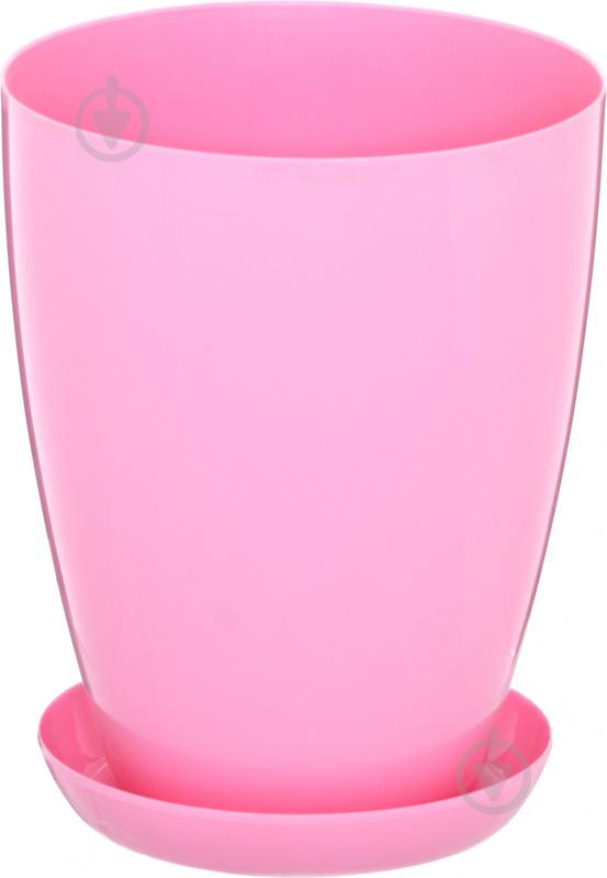 Горщик пластиковий Омела круглий 2,3 л рожевий