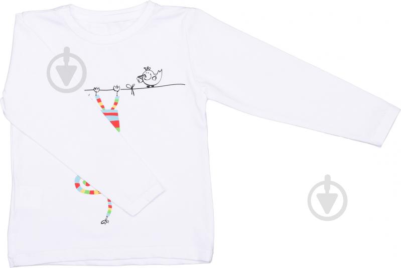 Реглан для девочки Luna Kids р.128 белый - фото 1 Реглан для девочки Luna Kids р.128 белый - фото 1