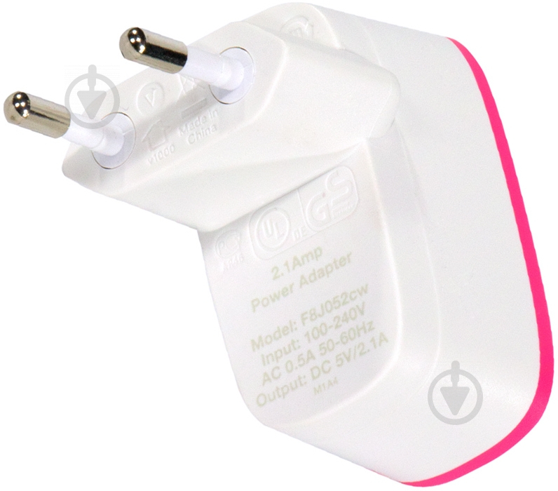 Мережевий зарядний пристрій Belkin USB Home Charger White-Pink (F8J052vfPNK) - фото 2