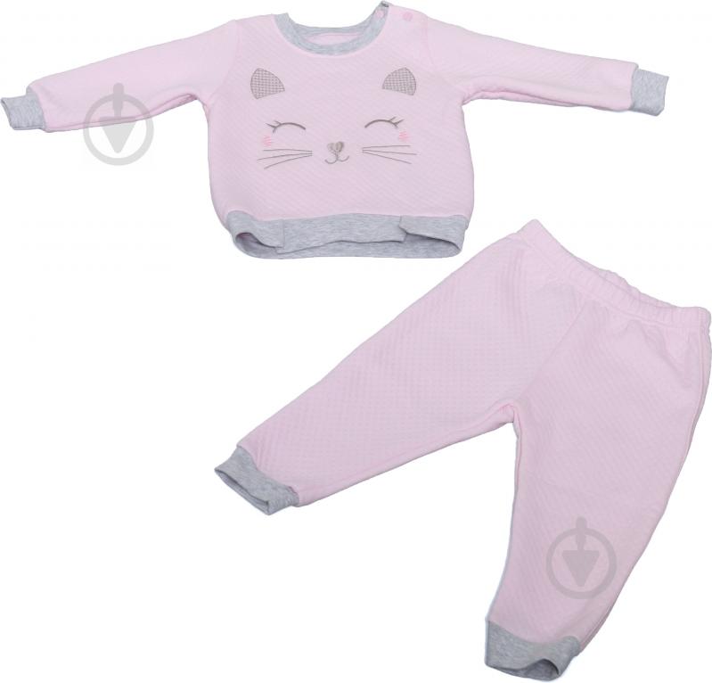 Комплект дитячого одягу Фламінго сірий із рожевим р.86 521-804 - фото 1
