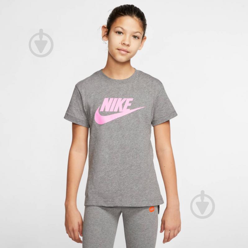 Футболка Nike G NSW TEE DPTL BASIC FUTURA AR5088-092 р.L сірий - фото 4