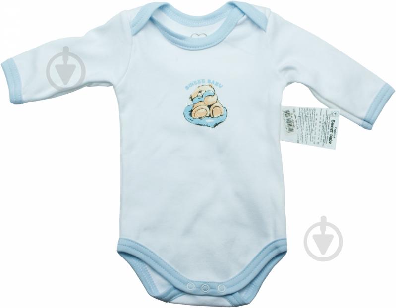 Боди Sweet baby Кроха лодочка р.56 белый с рисунком 012.548.1б - фото 1 Боди Sweet baby Кроха лодочка р.56 белый с рисунком 012.548.1б - фото 1