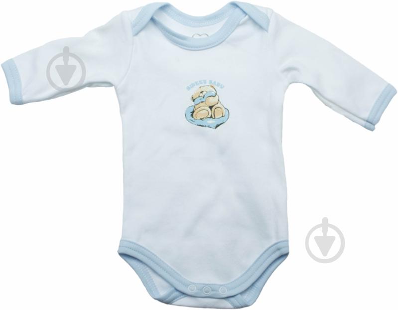 Боди Sweet baby Кроха лодочка р.80 белый с голубым 012.548.1б - фото 1