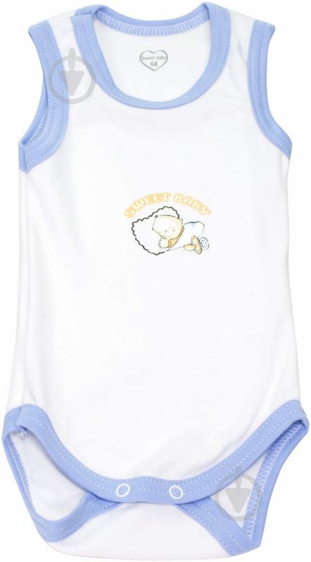 Боди-майка Sweet baby Кроха р.68 белый с рисунком 012.549.1б - фото 1 Боди-майка Sweet baby Кроха р.68 белый с рисунком 012.549.1б - фото 1