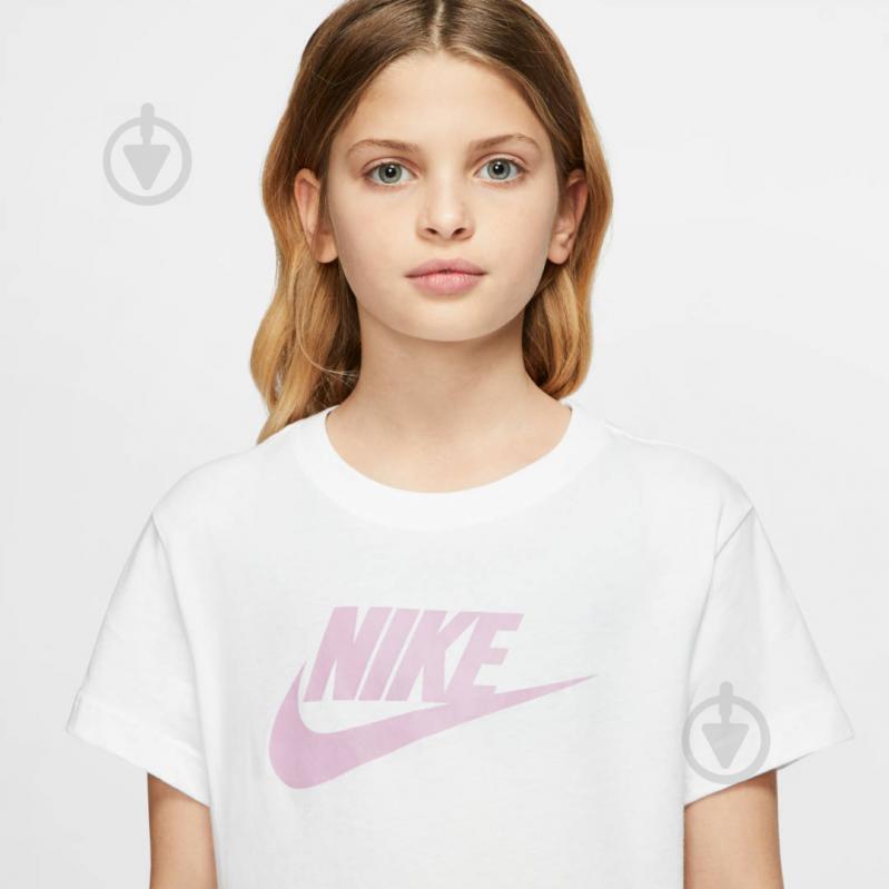 Футболка Nike G NSW TEE DPTL BASIC FUTURA AR5088-108 р.S белый - фото 6