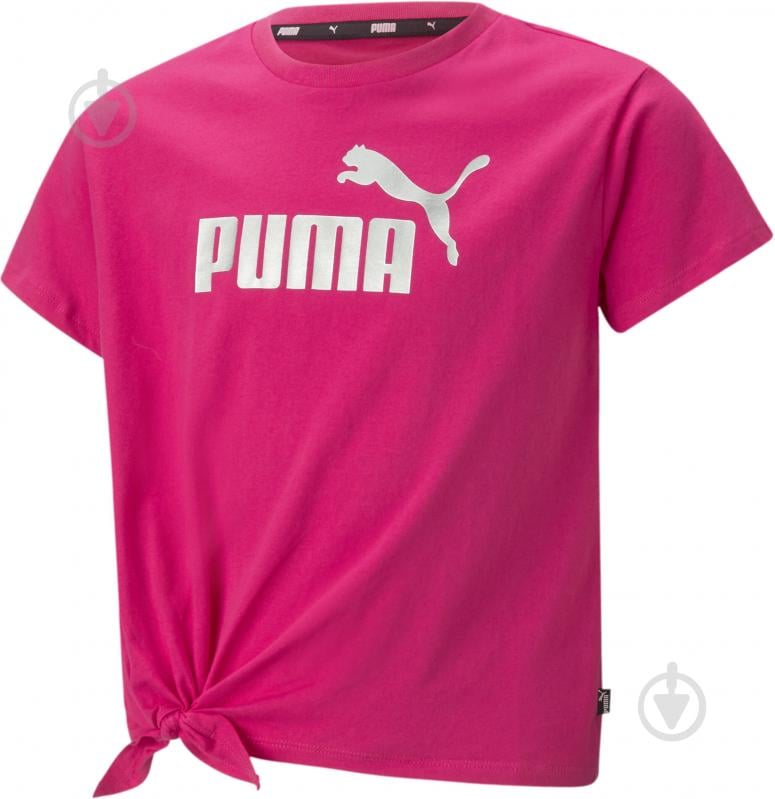 Футболка Puma ESS+ LOGO KNOTTED TEE G 84695664 р.164 розовый - фото 1