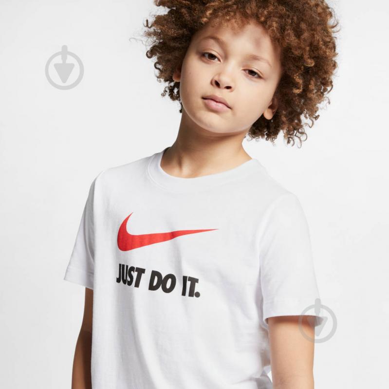 Футболка Nike B NSW TEE JDI SWOOSH AR5249-100 р.M белый - фото 6