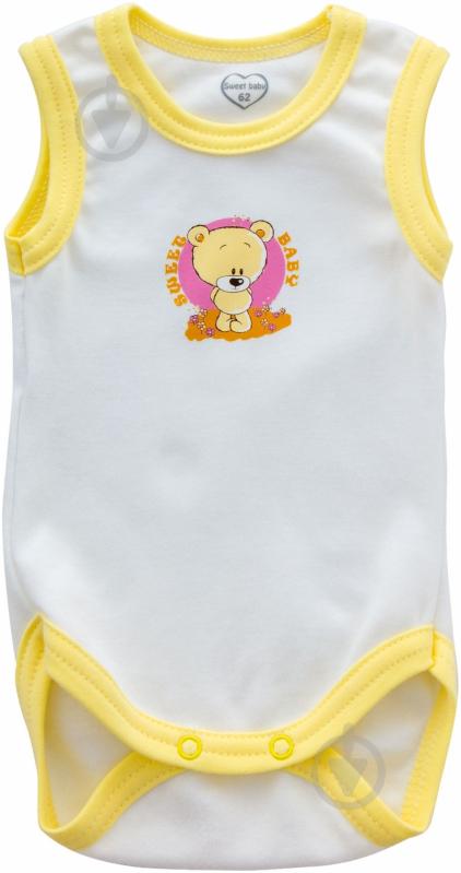 Боди-майка Sweet baby Кроха р.62 белый с рисунком 012.549.1ж - фото 1 Боди-майка Sweet baby Кроха р.62 белый с рисунком 012.549.1ж - фото 1