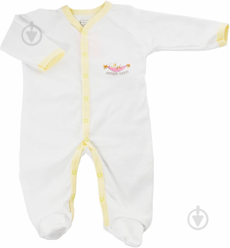 Человечек Sweet baby Кроха р.56 белый с рисунком 015.545.1ж - фото 1 Человечек Sweet baby Кроха р.56 белый с рисунком 015.545.1ж - фото 1