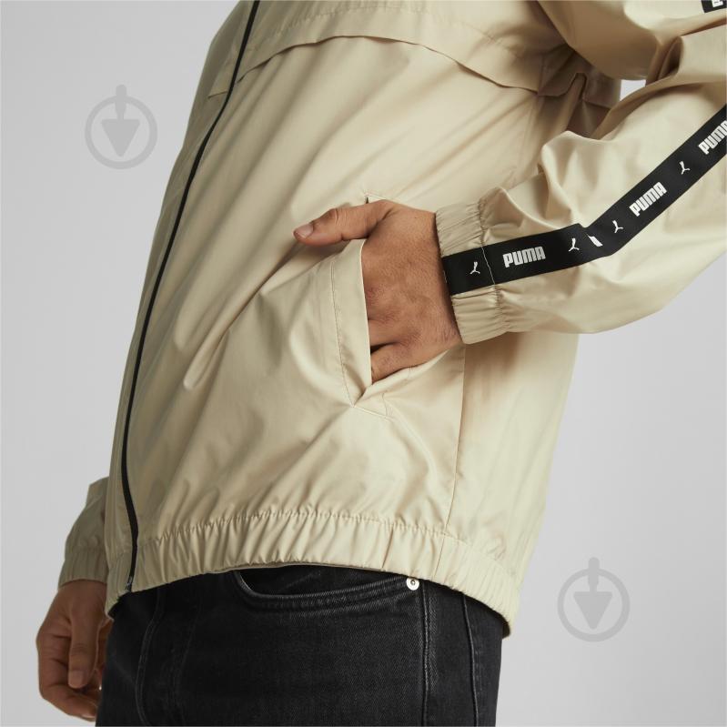 Ветровка мужская демисезонная Puma ESS+ TAPE WINDBREAKER 84747788 р.M бежевая - фото 5