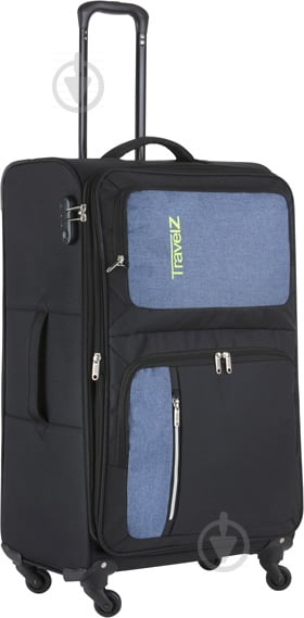 Чемодан TravelZ Triple Pocket (L) 55 л черный 601968-L - фото 1