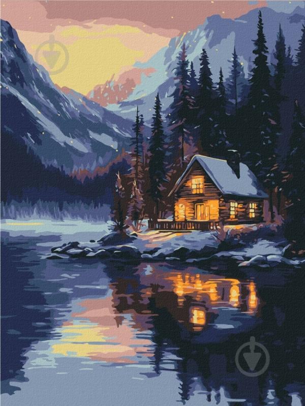 Картина по номерам Зимний закат 30x40 см Brushme - фото 1 Картина по номерам Зимний закат 30x40 см Brushme - фото 1