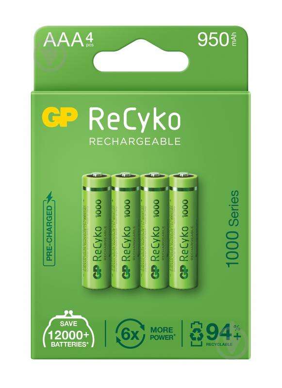 ᐉ  GP Recyko 1000АААНСЕ-U КУ AAA (R03, 286) 4 шт. • Купить в .