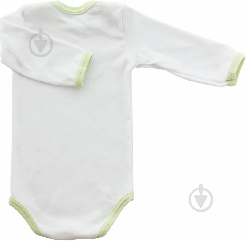 Боди Sweet baby Кроха лодочка р.68 белый с зеленым 012.548.1с - фото 2