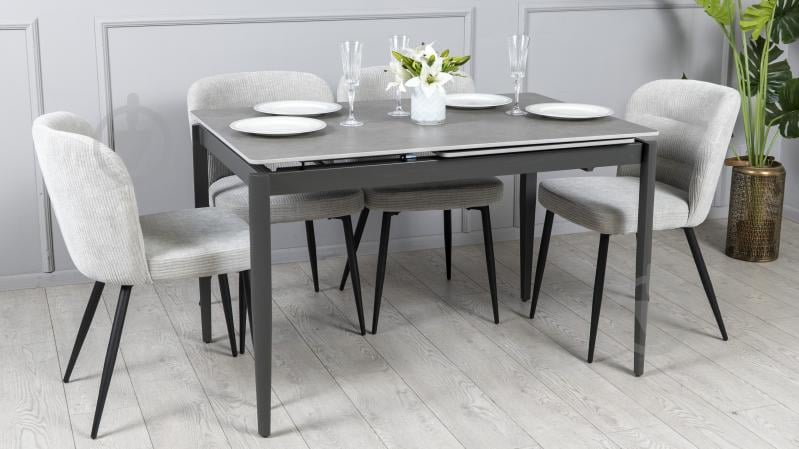 Стіл обідній Prestol Хіт 1200(1800)x800x750мм сірий/графіт - фото 5 Стіл обідній Prestol Хіт 1200(1800)x800x750мм сірий/графіт - фото 5