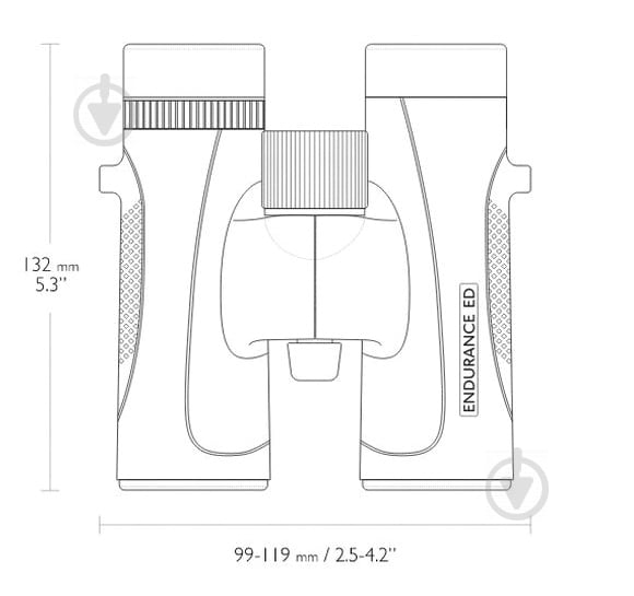 Бинокль Hawke Endurance Top Hinge ED 8x32 (Green) 36201 - фото 7