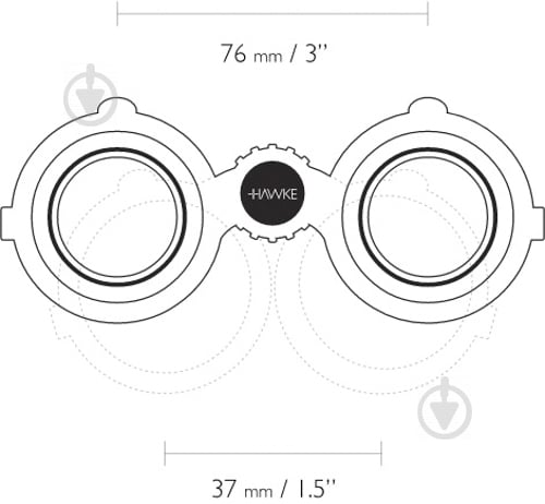 Бінокль Hawke Vantage 12x25 WP (Green) 34204 - фото 3