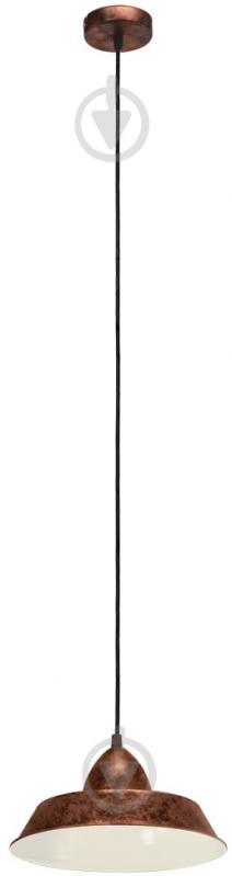 Світильник підвіс 1х60W E27 мідь антик - фото 1