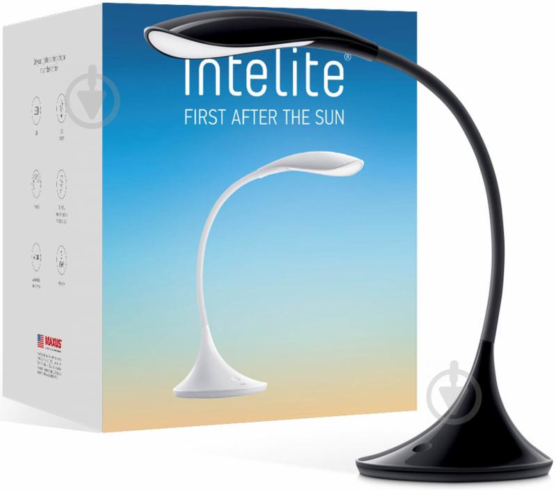 Настольная лампа офисная Intelite LED 6 Вт черный DL3-6W-BL - фото 2