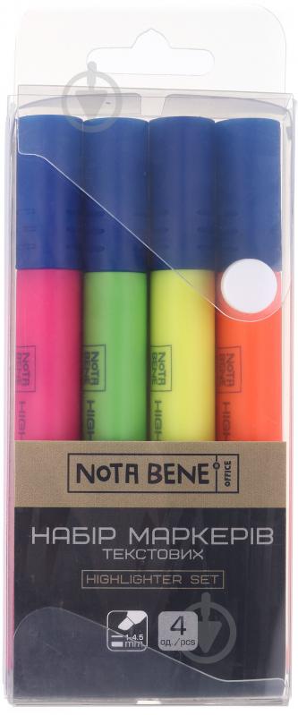 Набор маркеров текстовых Nota Bene 1-4,5 мм в пенале 4 шт. разноцветный - фото 5