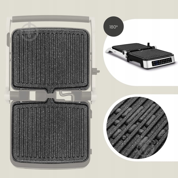 Гриль электрический Zeegma GRILL CHEF 2.0 SILVER - фото 2 Гриль электрический Zeegma GRILL CHEF 2.0 SILVER - фото 2