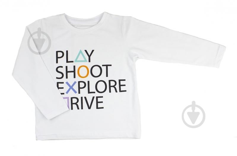 Реглан для мальчика Luna Kids р.98 белый - фото 1