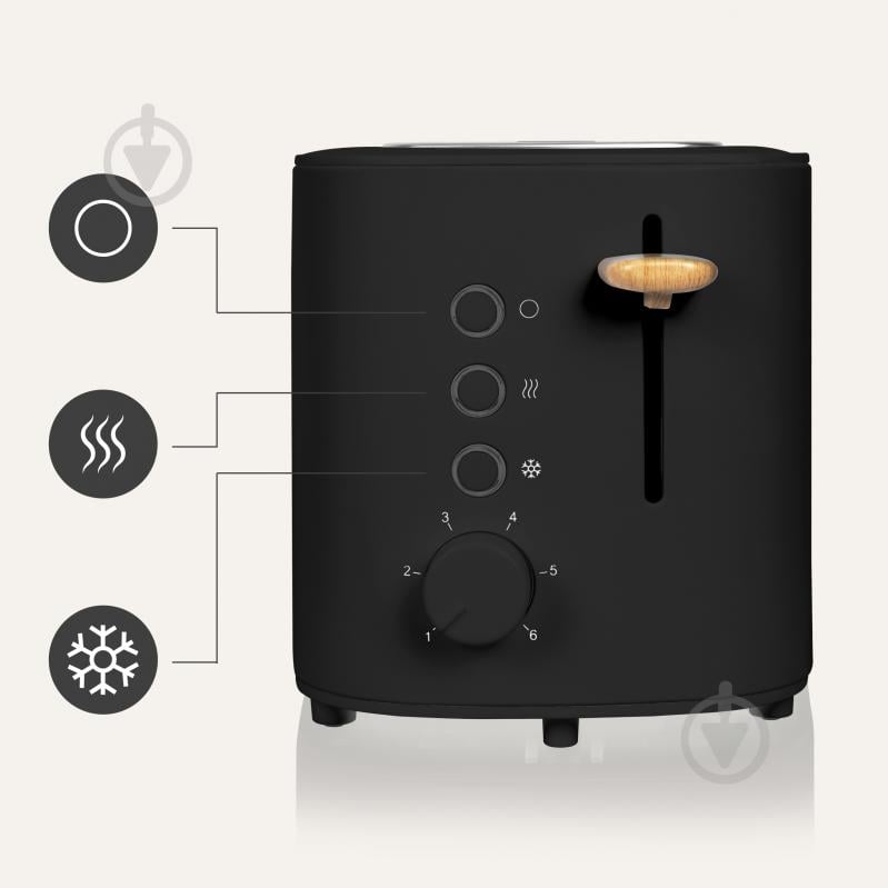 Тостер Zeegma TOSTEE BLACK WOOD - фото 3