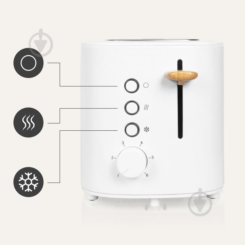 Тостер Zeegma TOSTEE WOOD WHITE - фото 6