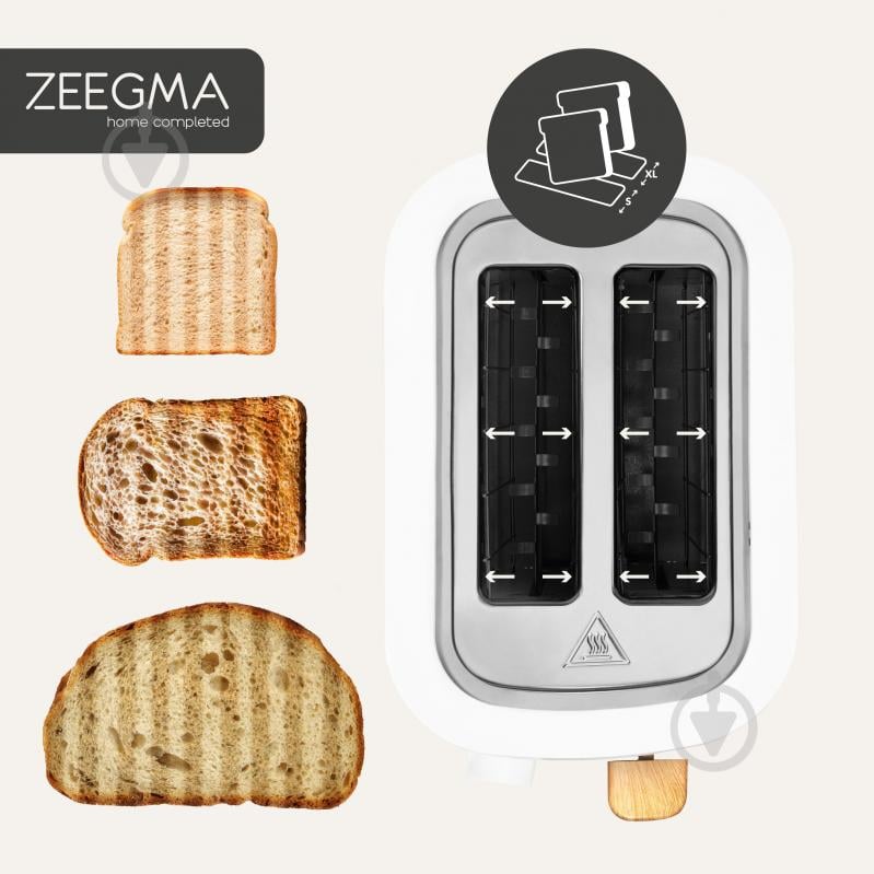 Тостер Zeegma TOSTEE WOOD WHITE - фото 5