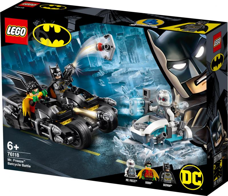 Конструктор LEGO DC Comics Super Heroes Битва на бетоциклі Містера Фріза 76118 - фото 3