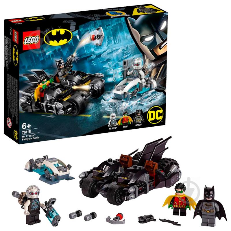 Конструктор LEGO DC Comics Super Heroes Битва на бетоциклі Містера Фріза 76118 - фото 4