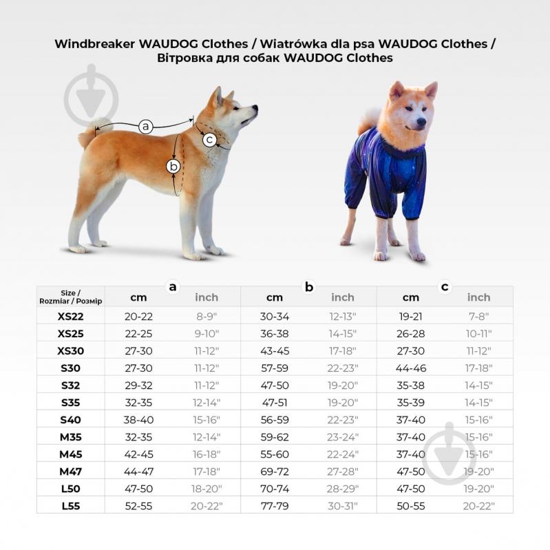 Ветровка Waudog рисунок "Инжир" XS25 В 36-38 см С 26-28 см - фото 2 Ветровка Waudog рисунок "Инжир" XS25 В 36-38 см С 26-28 см - фото 2