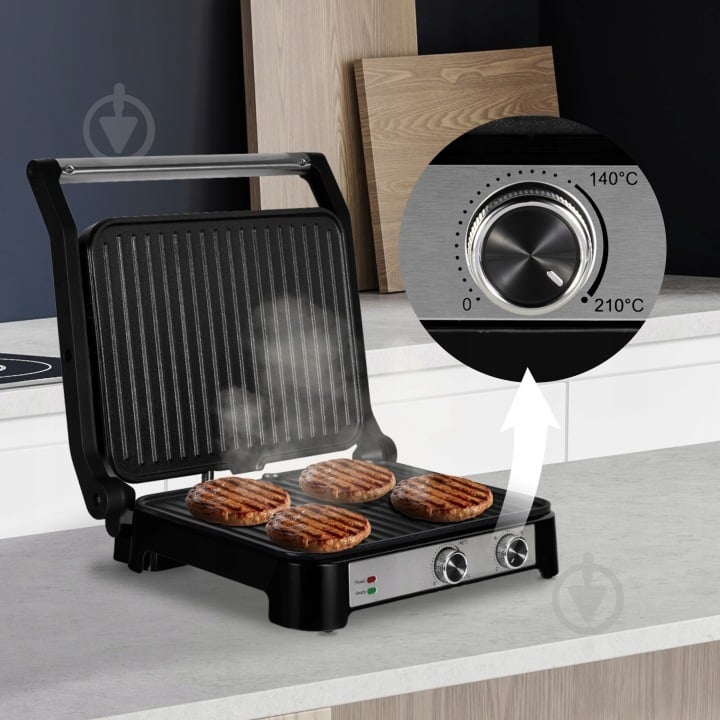 Гриль електричний Zeegma GRILL CHEF BASE CONTROL - фото 4