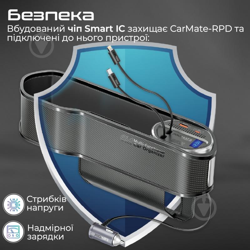 Автомобільний зарядний пристрій Promate CarMate-RPD - фото 6 Автомобільний зарядний пристрій Promate CarMate-RPD - фото 6
