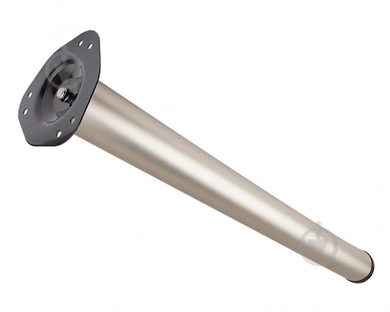 Меблева ніжка DC комплект 4 шт d60x710 мм для столу нікель (сатин) з верхньою сталевою кріпильною пластиною - фото 2