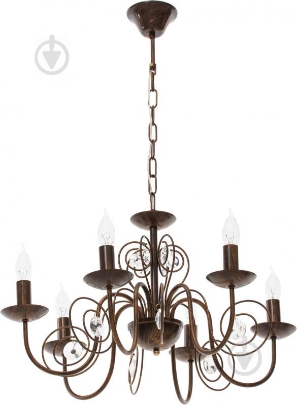 Люстра підвісна Victoria Lighting 6xE14 кавовий Luce/SP6 dark coffee - фото 1