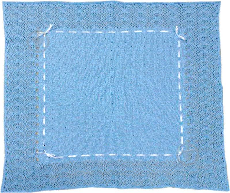 Простынь Фламинго 90х90 см голубой 781 - фото 1