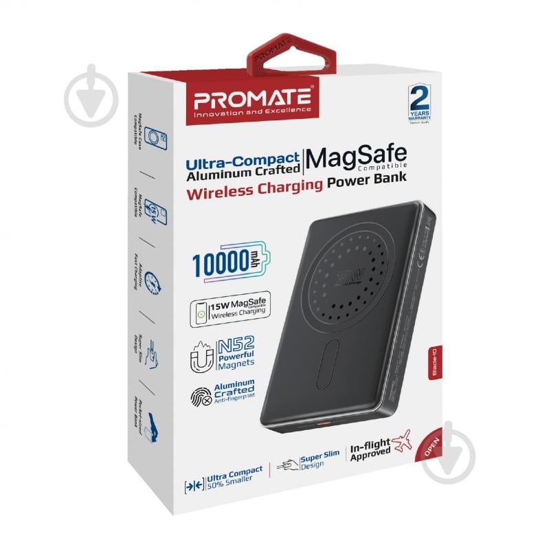 Повербанк Promate 10000 mAh black (blade-10.black) - фото 8