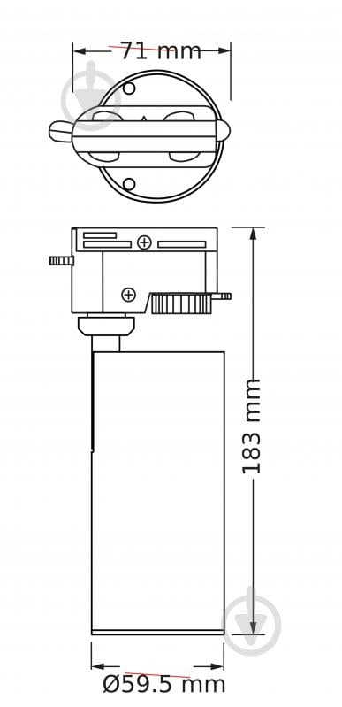 Трековый светильник Osram TRACK SPOT 2-TONE GU10 черно-белый - фото 3