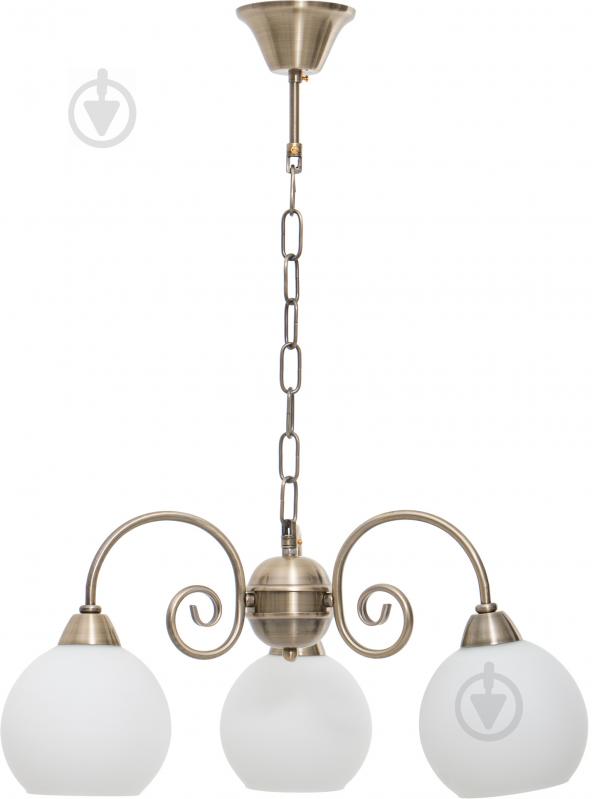 Люстра подвесная Victoria Lighting 3xE27 античная латунь Clarisse/SP3 - фото 2