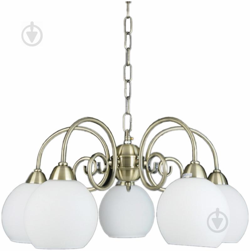 Люстра підвісна Victoria Lighting 5xE27 антична латунь Clarisse/SP5 - фото 1