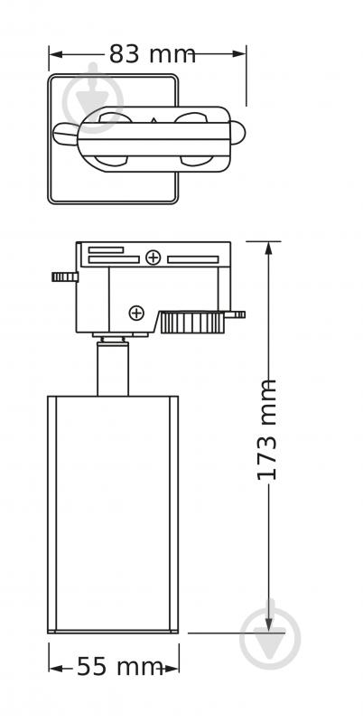 Трековий світильник Osram Angular GU10 чорний - фото 3 Трековий світильник Osram Angular GU10 чорний - фото 3