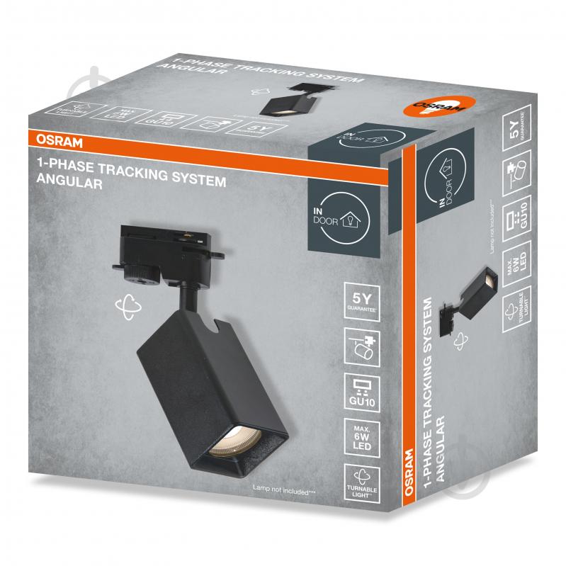Трековий світильник Osram Angular GU10 чорний - фото 2 Трековий світильник Osram Angular GU10 чорний - фото 2